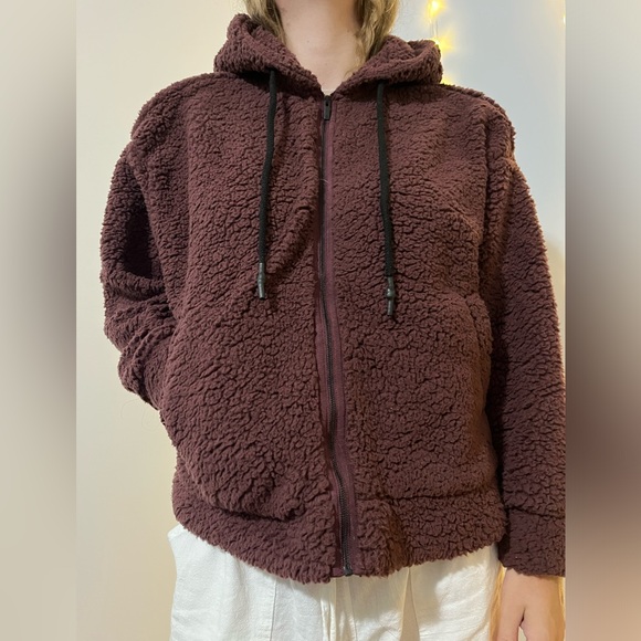 Fuzzy Zip Up Sweater - Picture 2 of 2